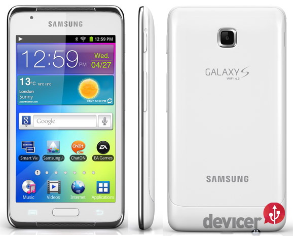 Samsung Galaxy S 4.2 front side back white