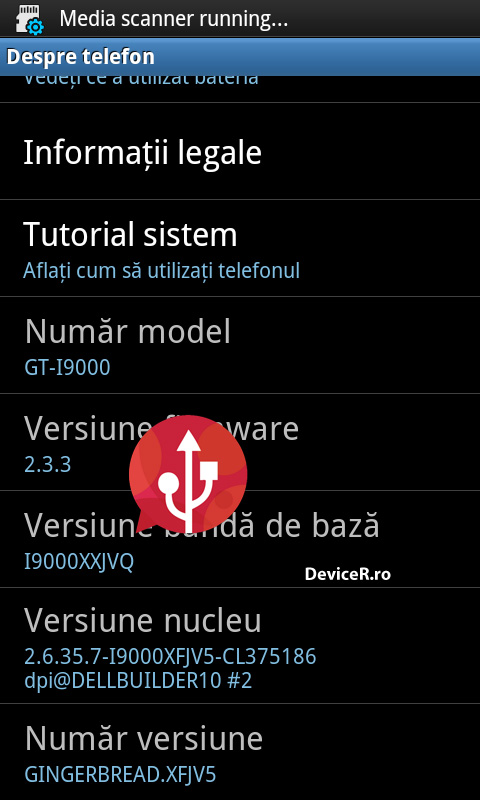 Samsung Galaxy S GT-I9000 Android 2.3.3 Romania Orange