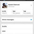 Twitter 3.0 pentru android user profile