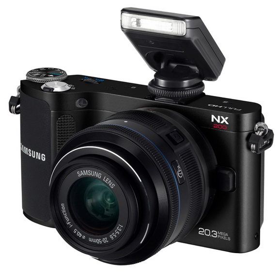 Samsung NX200 with flash