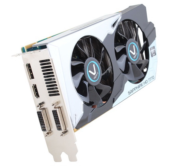 SAPPHIRE HD 7770 Vapor-X back IO angle