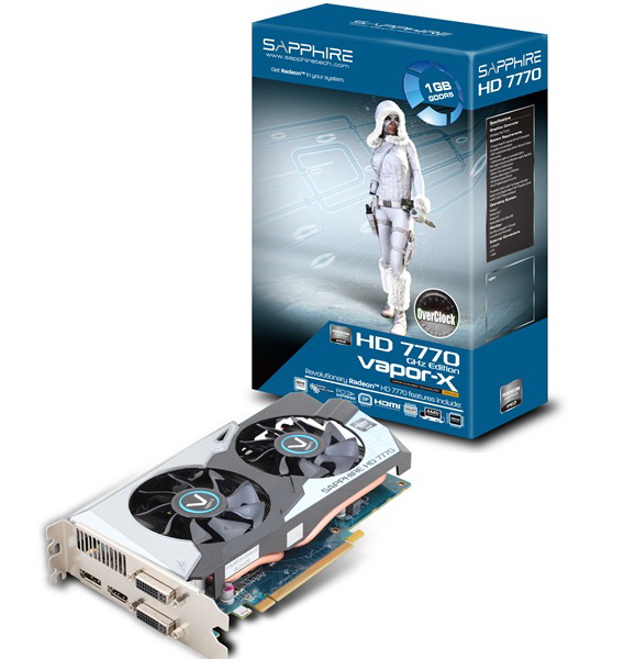 SAPPHIRE HD 7770 Vapor-X card with box