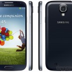 Samsung Galaxy S 4 black front side and back